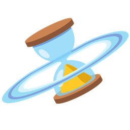 hourglass done and ringed planet