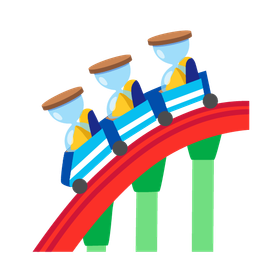 hourglass done and roller coaster