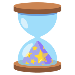 hourglass done and star