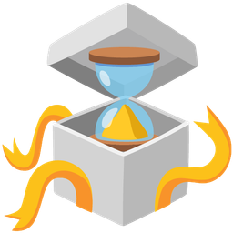 hourglass done and wrapped gift