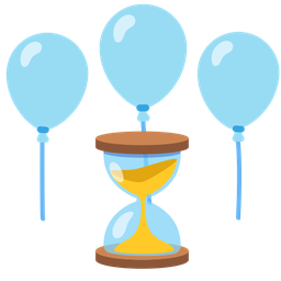 hourglass not done and balloon