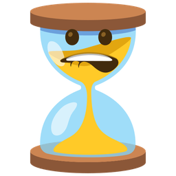 hourglass not done and biting lip