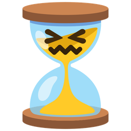 hourglass not done and confounded face