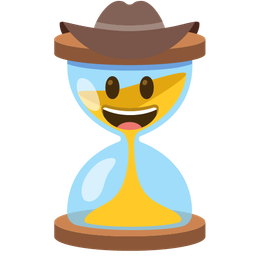 hourglass not done and cowboy hat face