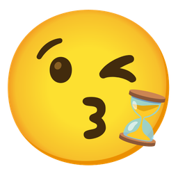 Hourglass not done and Face blowing a kiss