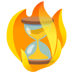 hourglass not done and fire