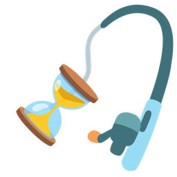 hourglass not done and fishing pole