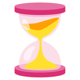 hourglass not done and heart with ribbon