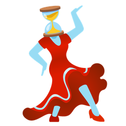 hourglass not done and high-heeled shoe