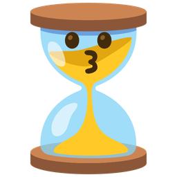 Hourglass not done and Kissing face