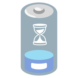 hourglass not done and low battery