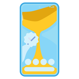 hourglass not done and mobile phone