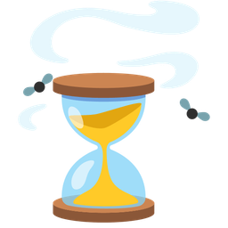 hourglass not done and pile of poo