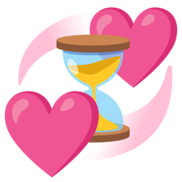hourglass not done and revolving hearts