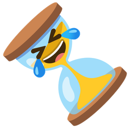 Hourglass not done and Rolling on the floor laughing