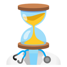 hourglass not done and stethoscope