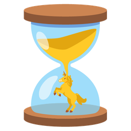 hourglass not done and unicorn