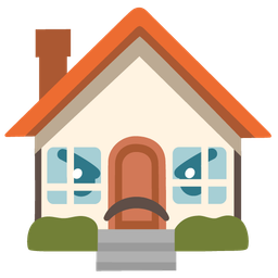 house and angry face