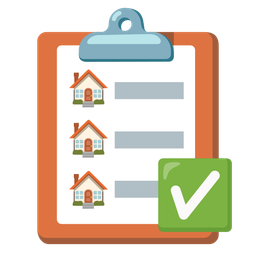 house and check mark button