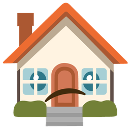 house and confused face