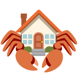 house and crab