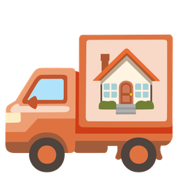 house and delivery truck