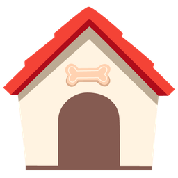 house and dog face
