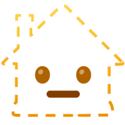 house and dotted line face