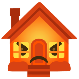 house and enraged face