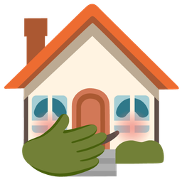 house and face with hand over mouth