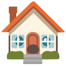 house and face with open mouth