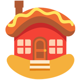house and hot dog