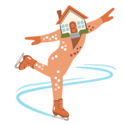 house and ice skate