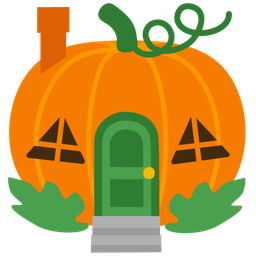 house and jack-o-lantern
