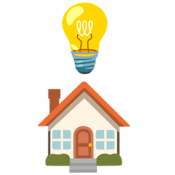 house and light bulb