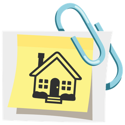 house and linked paperclips