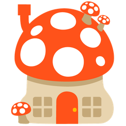 house and mushroom