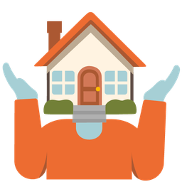 house and person shrugging