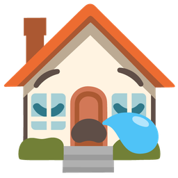 house and sleepy face