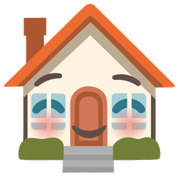 House and Smiling face