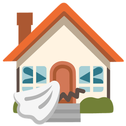 house and sneezing face