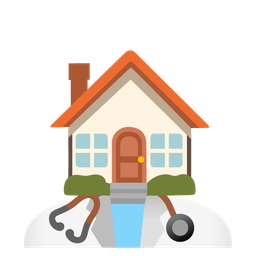 house and stethoscope