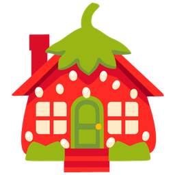 house and strawberry