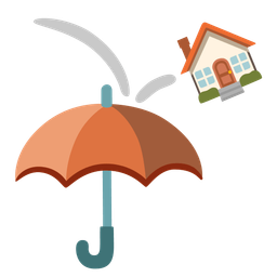 house and umbrella