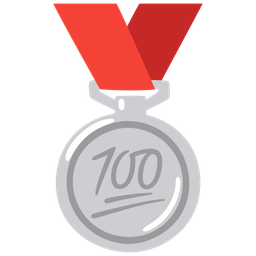 hundred points and 2nd place medal