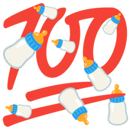 hundred points and baby bottle