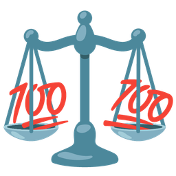 hundred points and balance scale