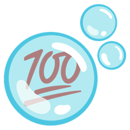 hundred points and bubbles