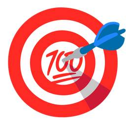 hundred points and bullseye