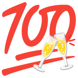 hundred points and clinking glasses